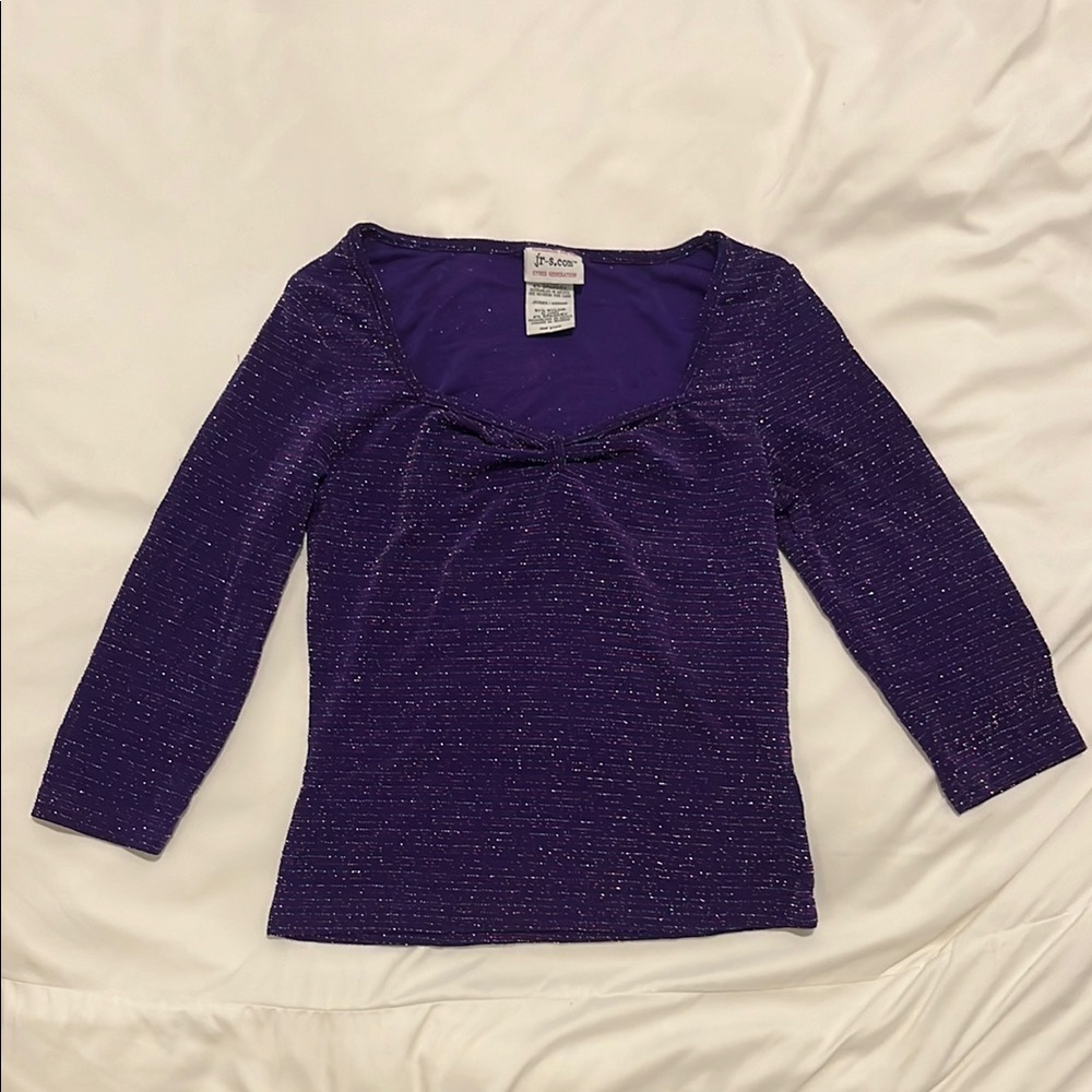 Vintage Purple Glitter Top